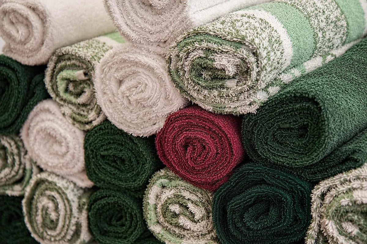 Serviettes de bain colorées