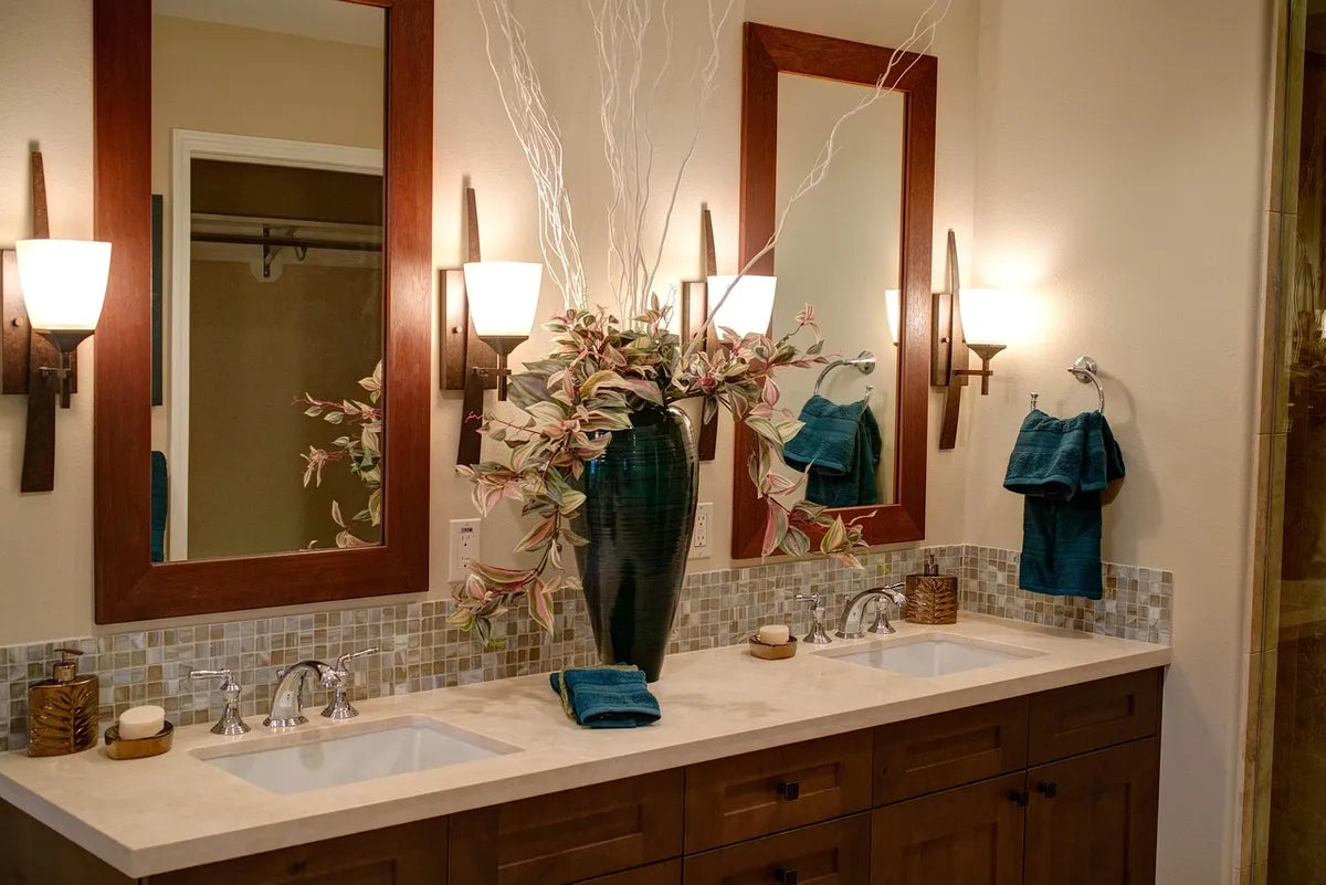 Double vasque dans une salle de bain
