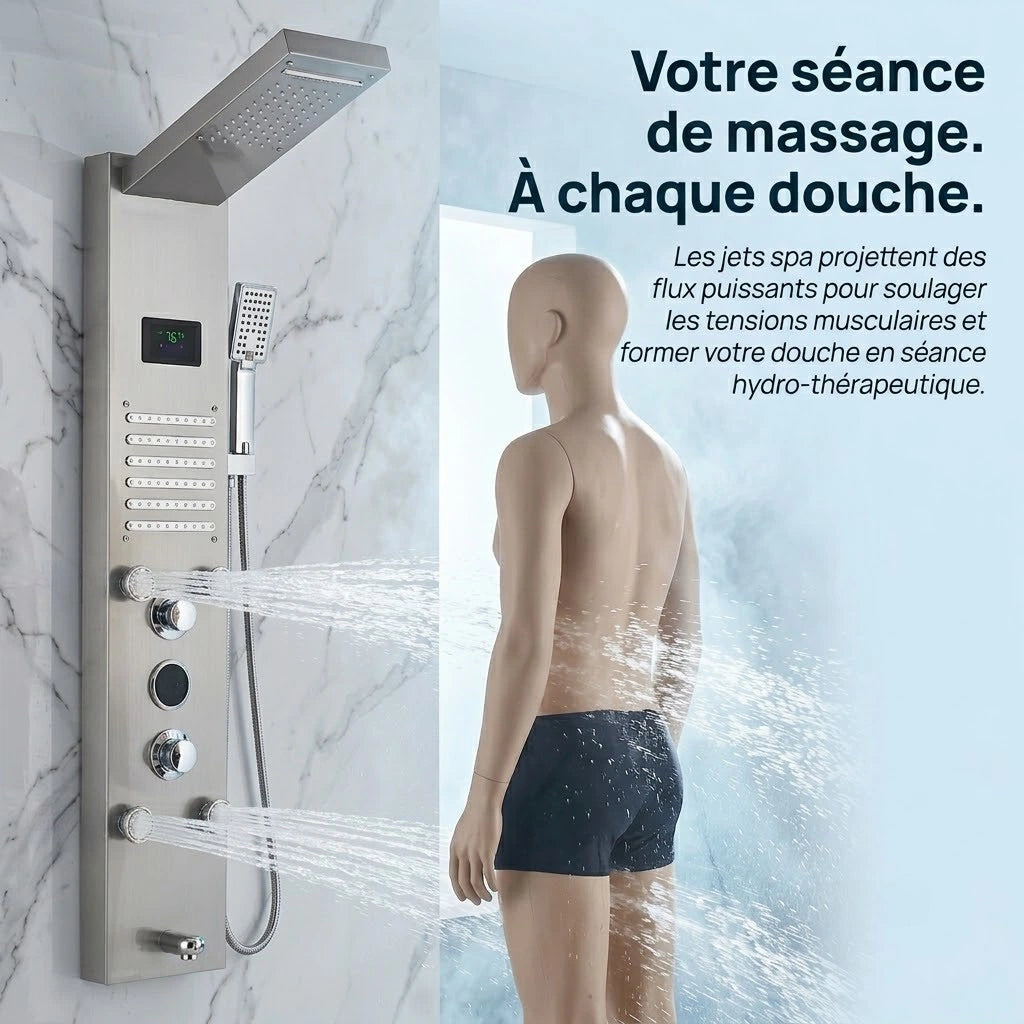 Colonne de douche double pommeau