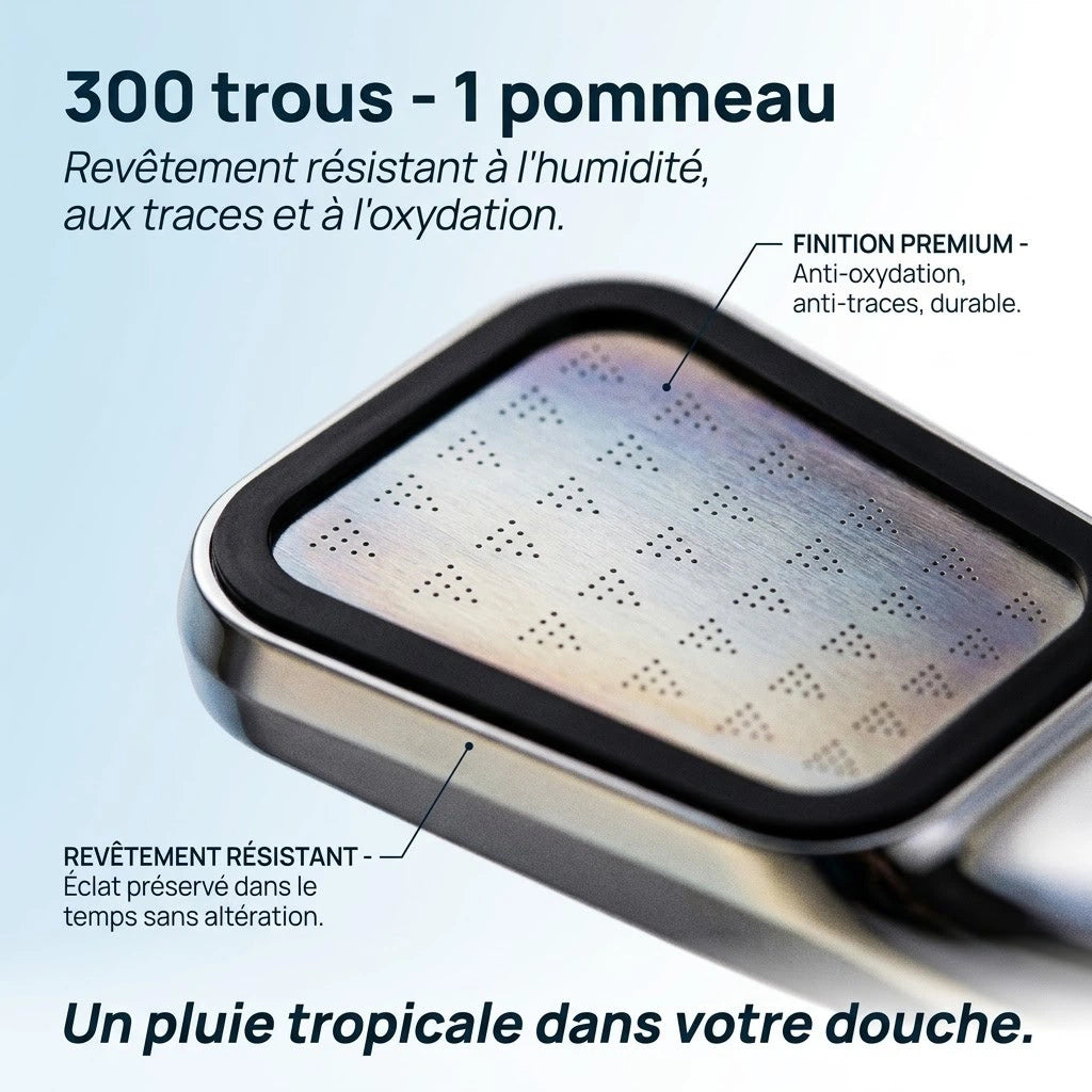 Pommeau de douche carré à pluie