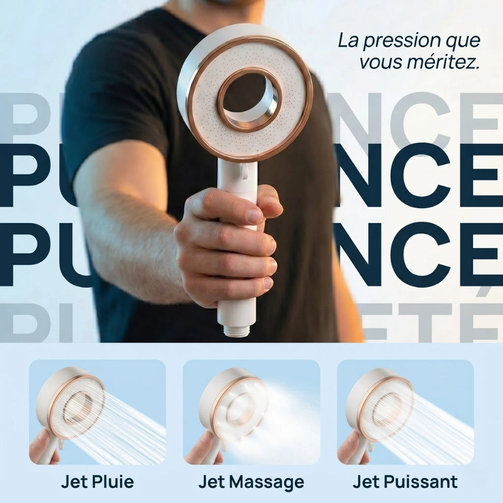 Pommeau de douche brumisateur économique - vue principale sur fond blanc