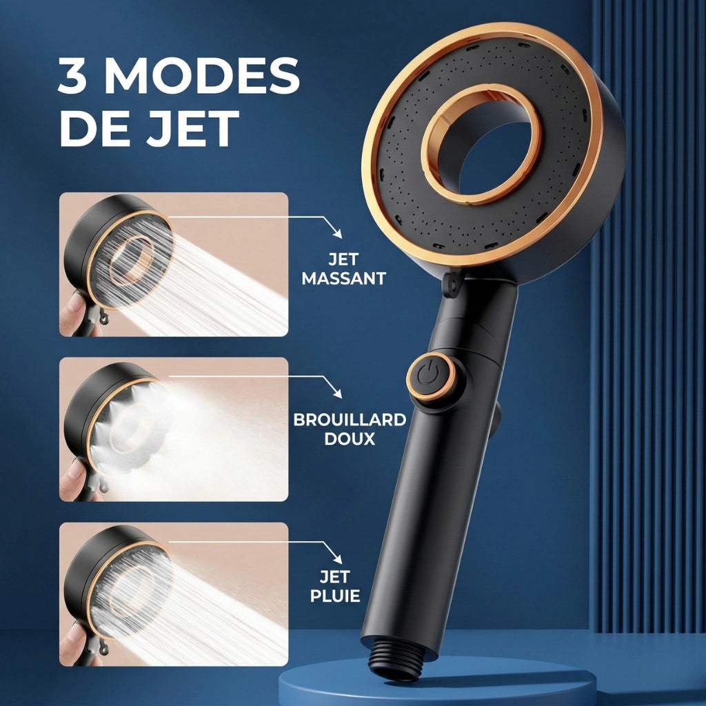 Pommeau de douche économique noir élégant