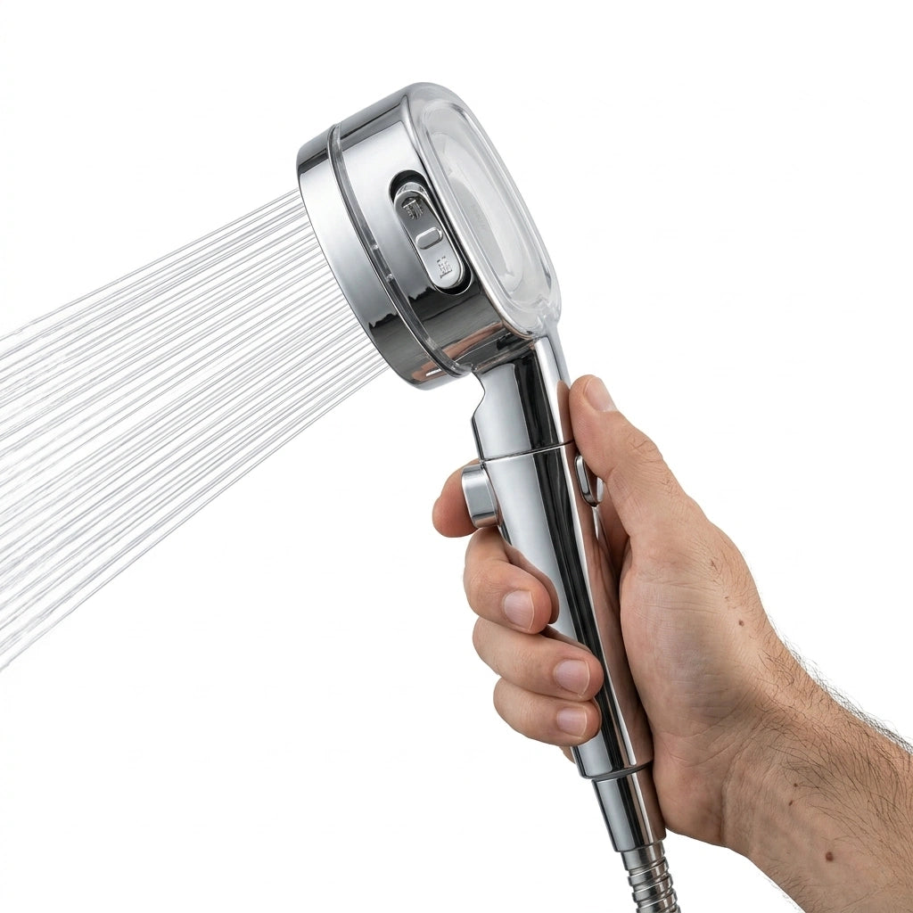 Pommeau de douche permettant de réduire la consommation d’eau avec jet puissant