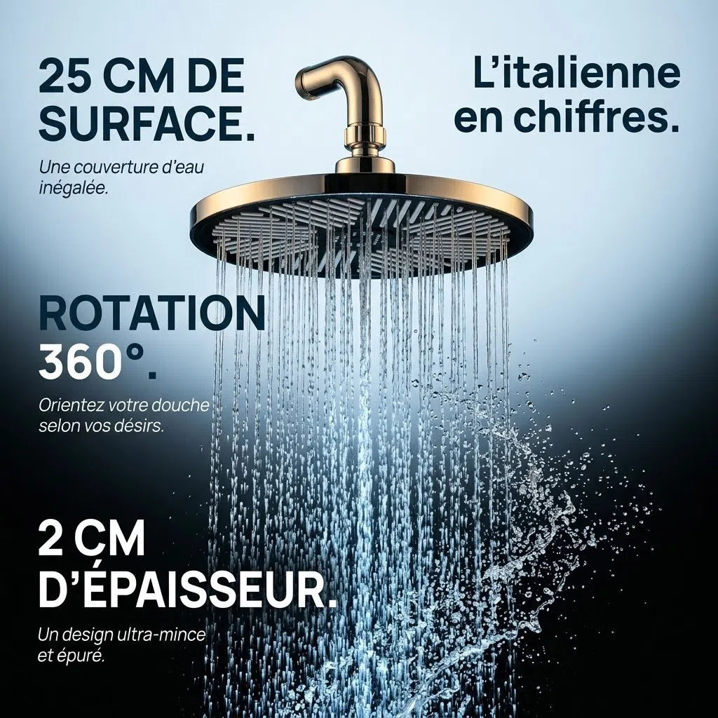 Pommeau de douche italienne à spirale - vue principale sur fond blanc