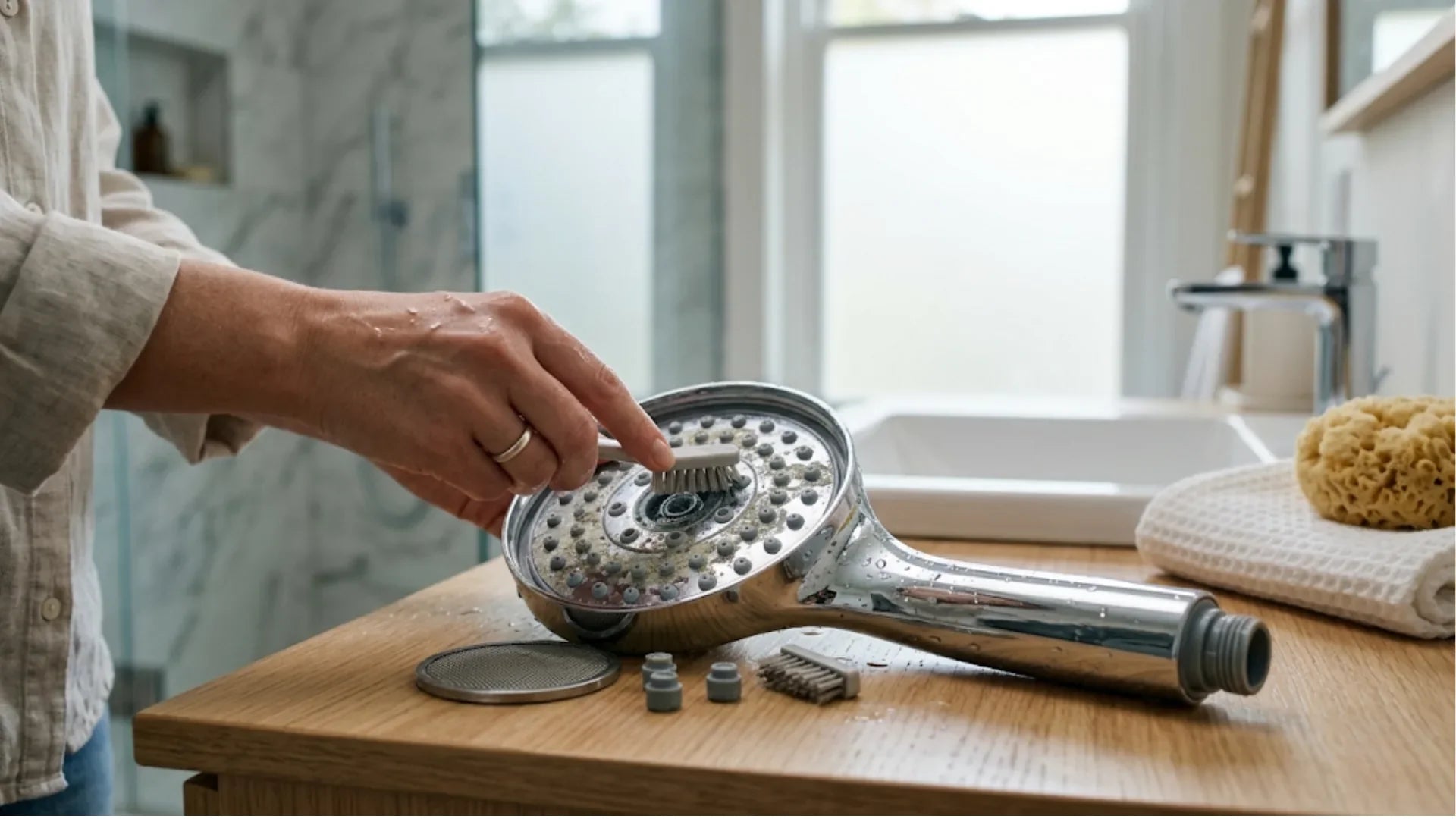 Comment déboucher un pommeau de douche ?