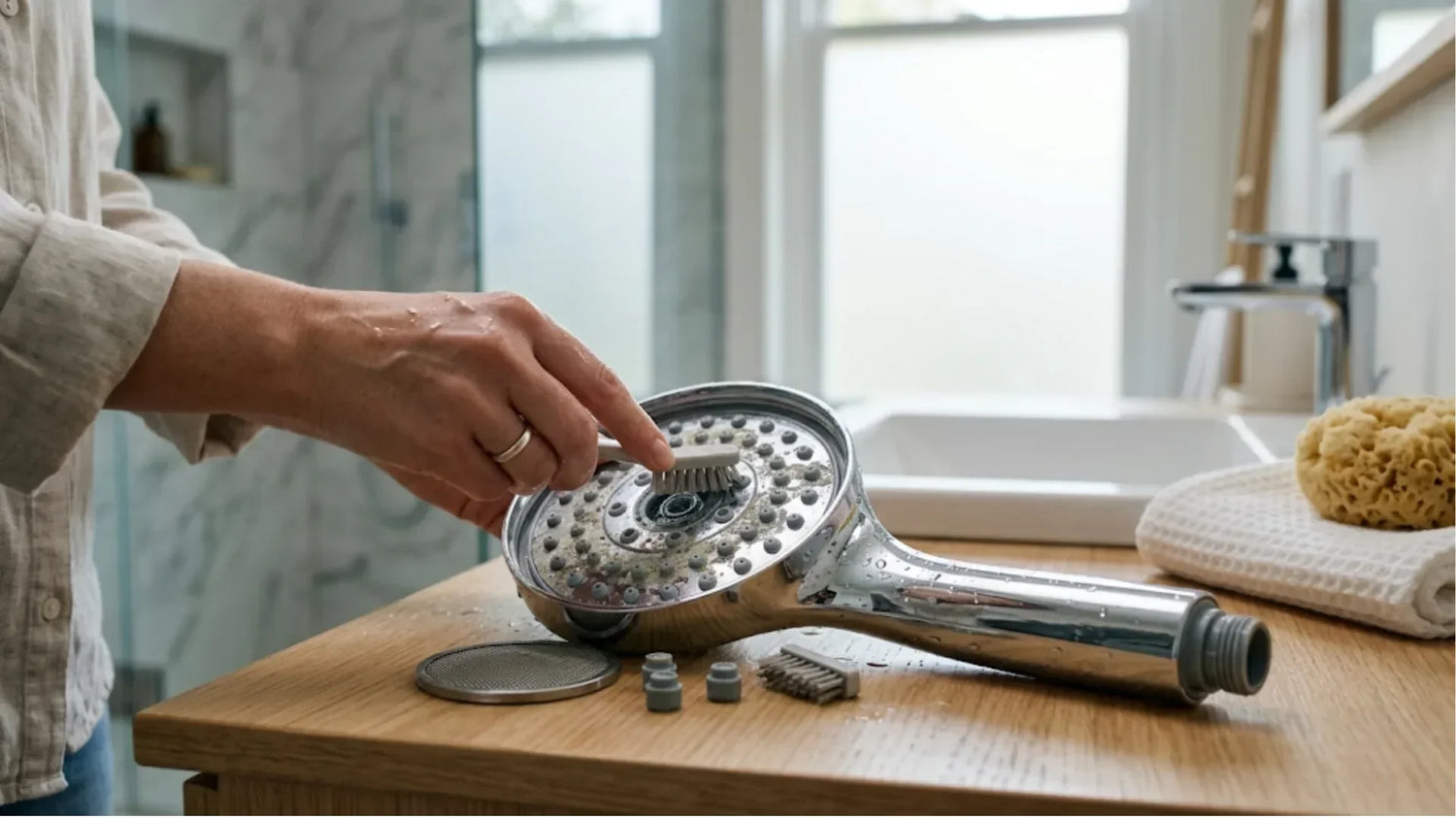 Comment déboucher un pommeau de douche ?