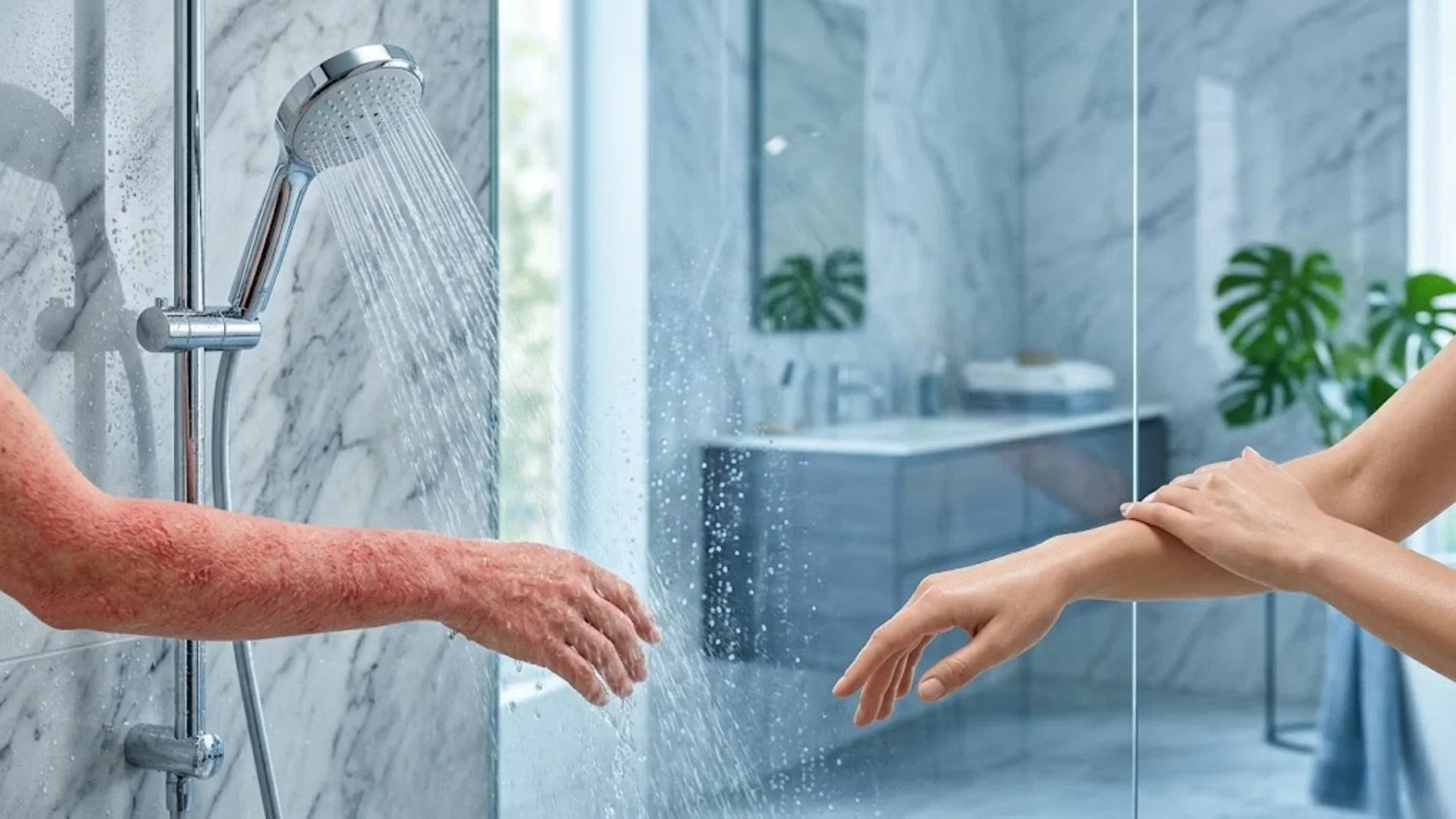 Pourquoi l’eau calcaire assèche la peau après la douche ?