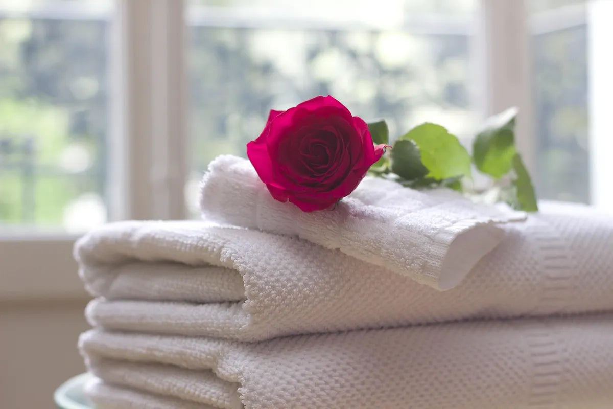 Serviettes de bain blanches
