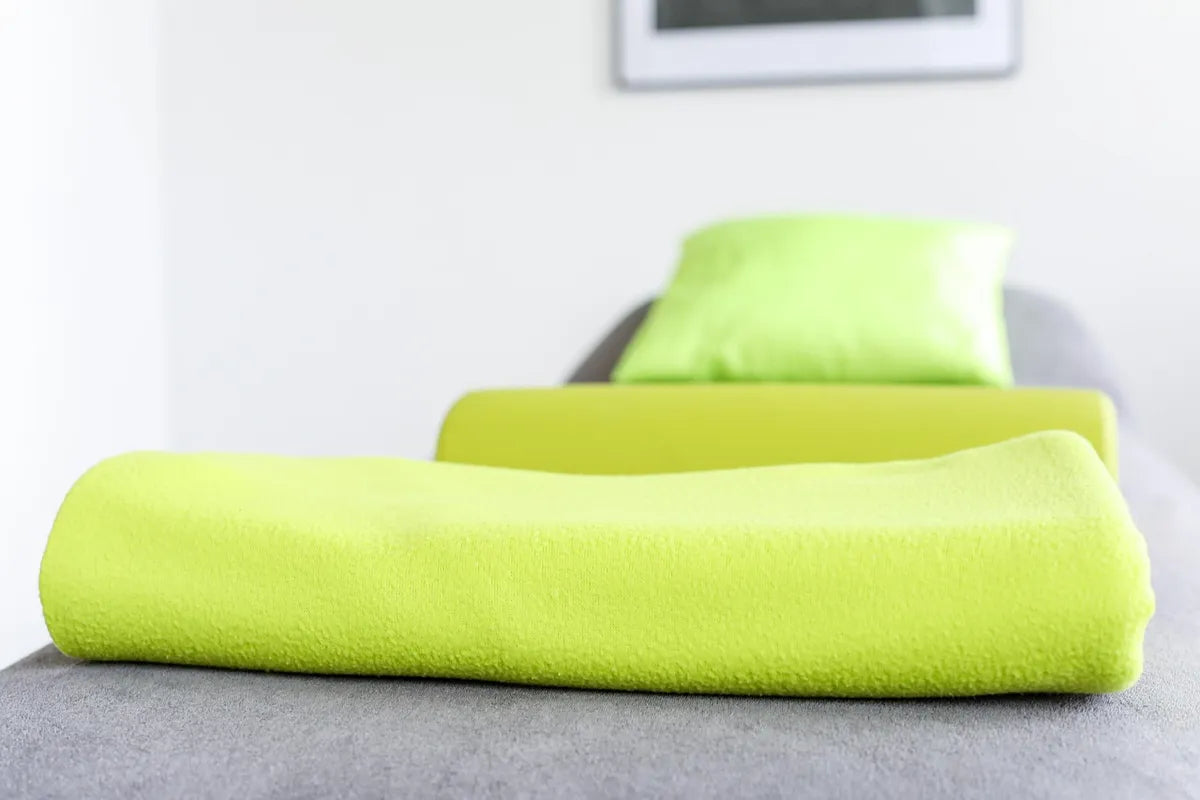 Serviettes de bain pliées