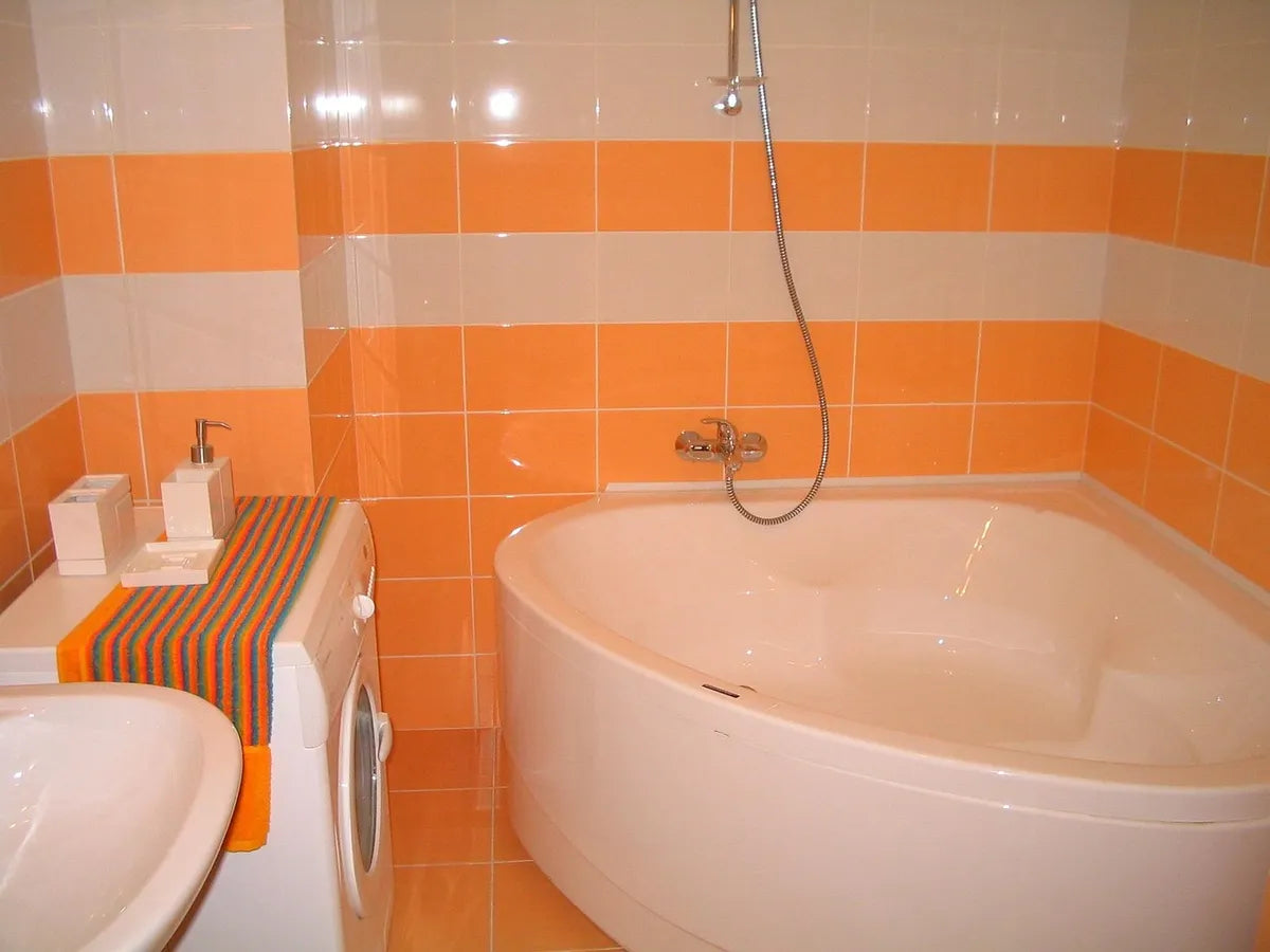 Salle de bain aux tons chauds