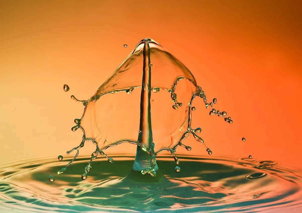 Goutte d'eau en gros plan