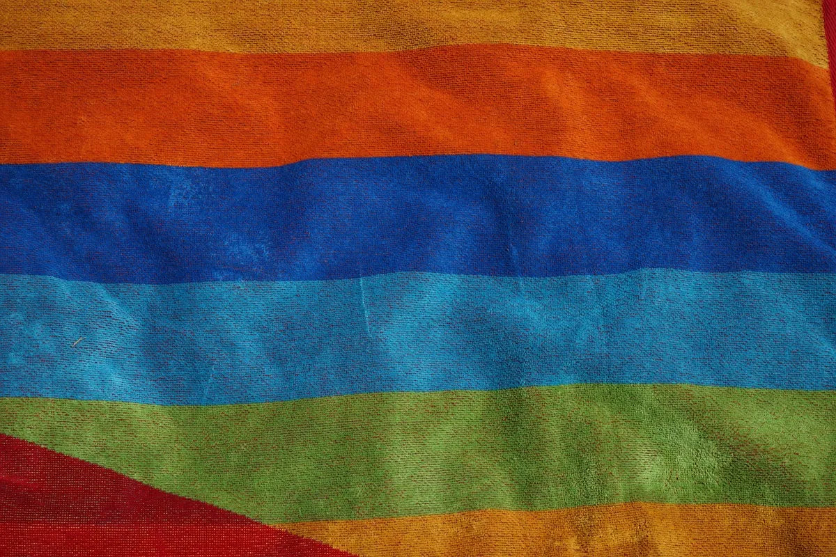 Serviettes de bain aux couleurs vives