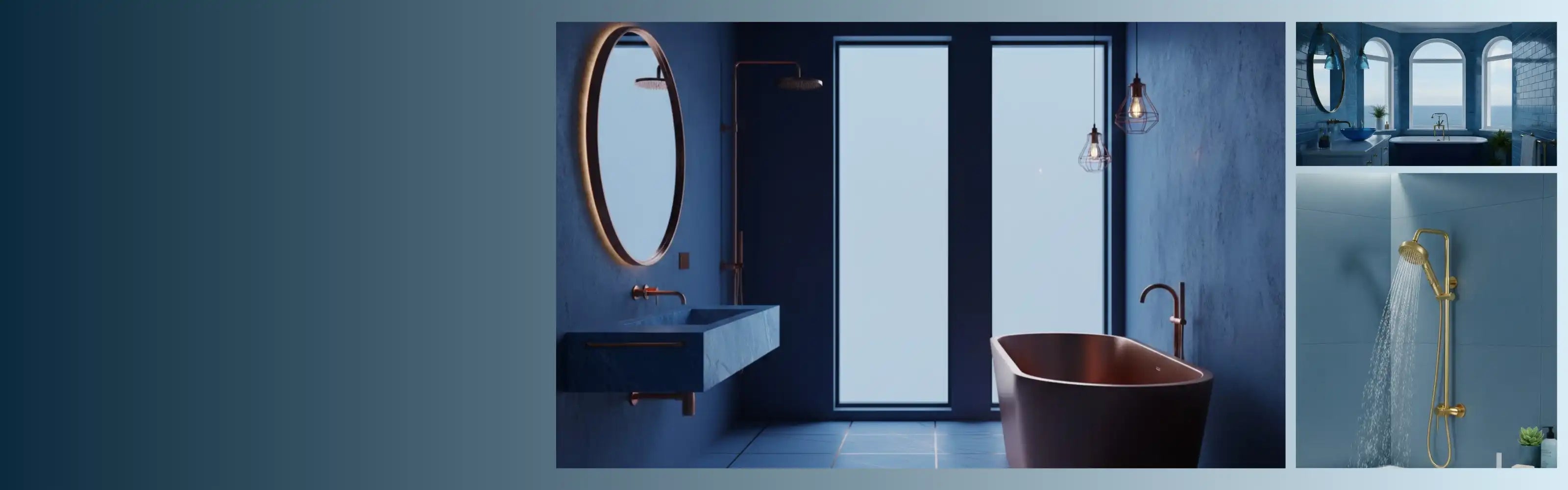 Pommeau de douche doré