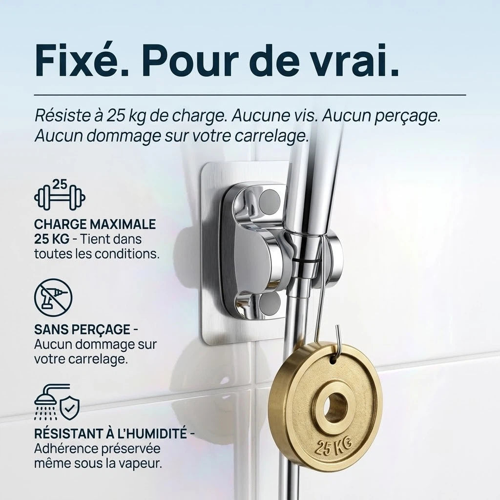 Support de douche auto-adhésif - vue principale sur fond blanc