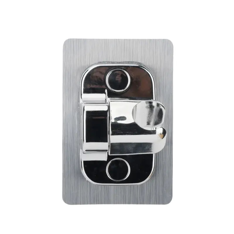 Auto adhésif réglable argent de face sur fond blanc 