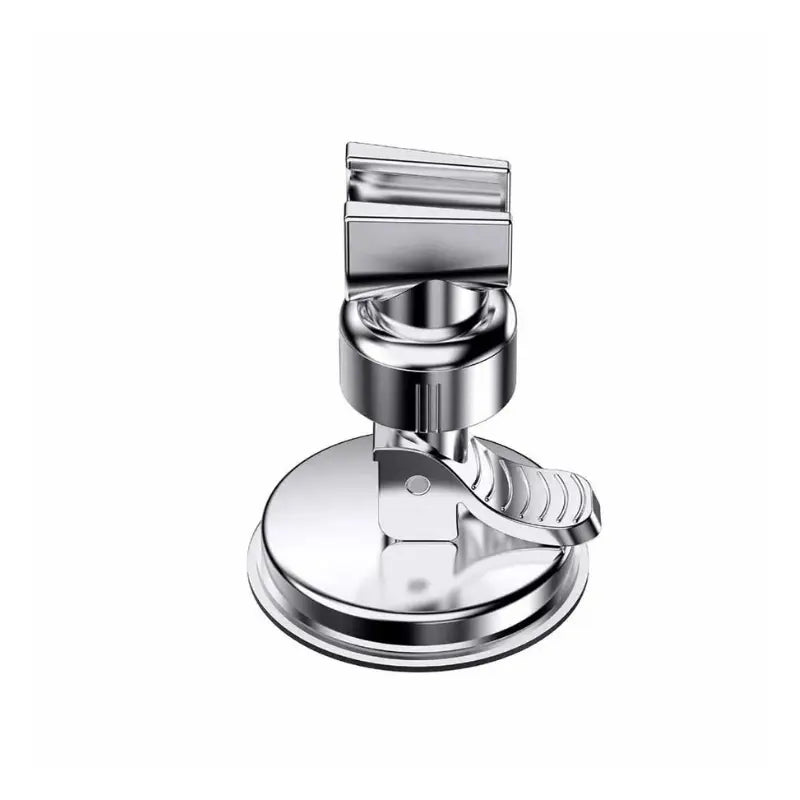 Auto adhésif ventouse argent vu de côté sur fond blanc 