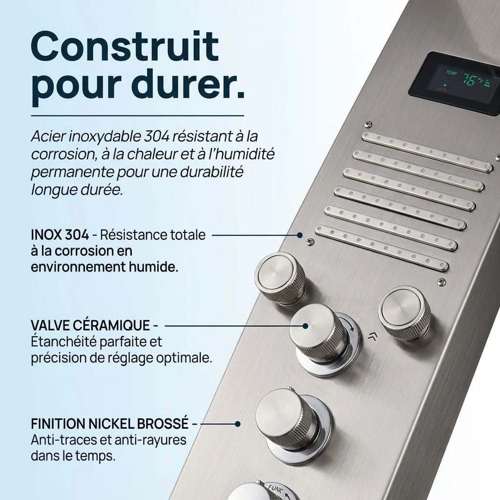 Colonne de douche double pommeau