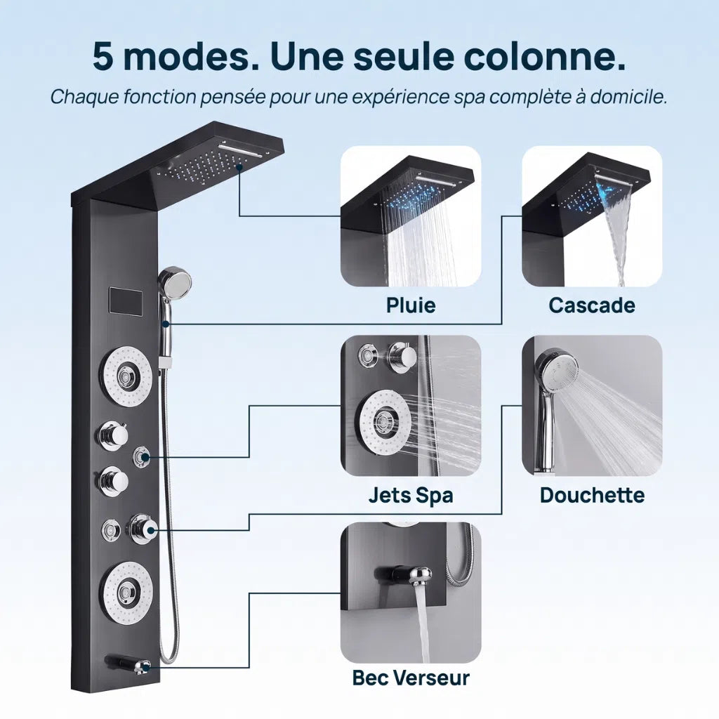 Colonne de douche noire