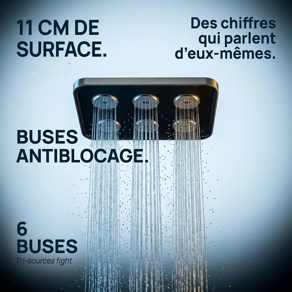 Mini tête de douche effet pluie - vue principale sur fond blanc