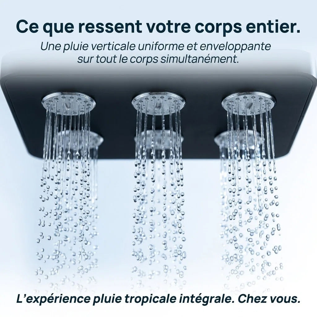 Mini tête de douche effet pluie - vue de dos sur fond blanc