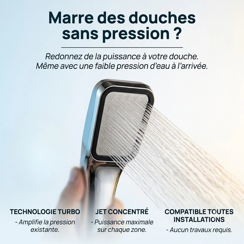 Pommeau de douche carré à pluie