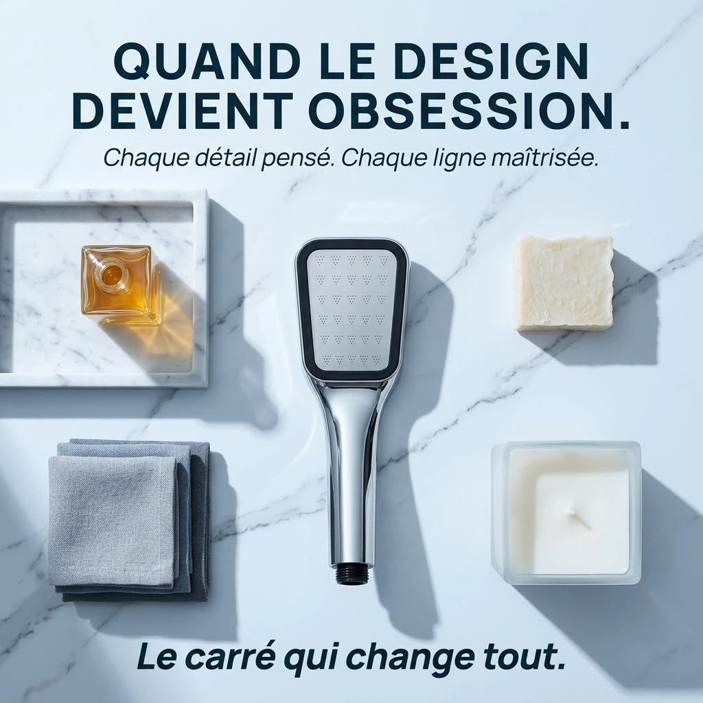 Pommeau de douche carré à pluie