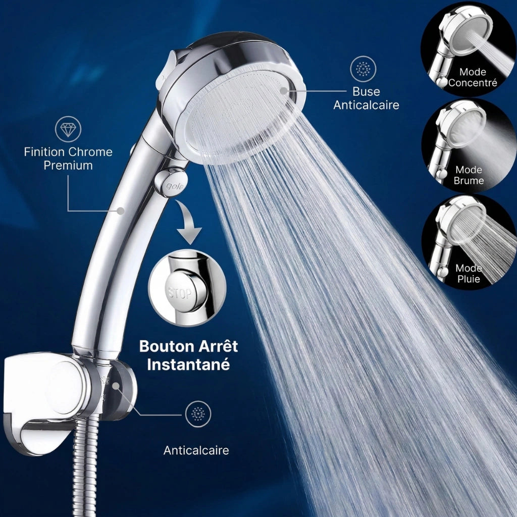 Pommeau de douche à économie d’eau
