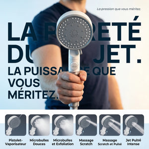 Pommeau de douche économique transparent avec filtre