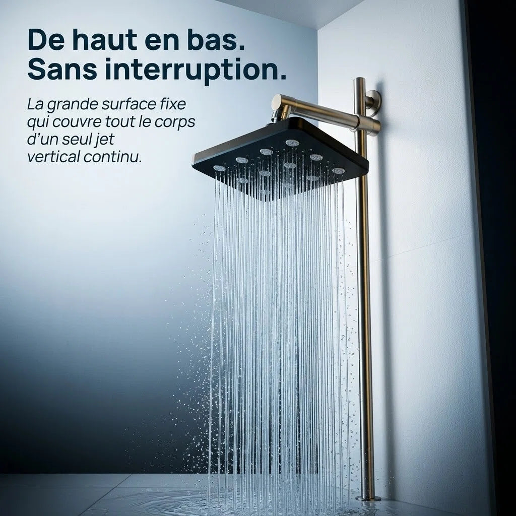 Pommeau de douche fixe antiblocage - vue principale sur fond blanc