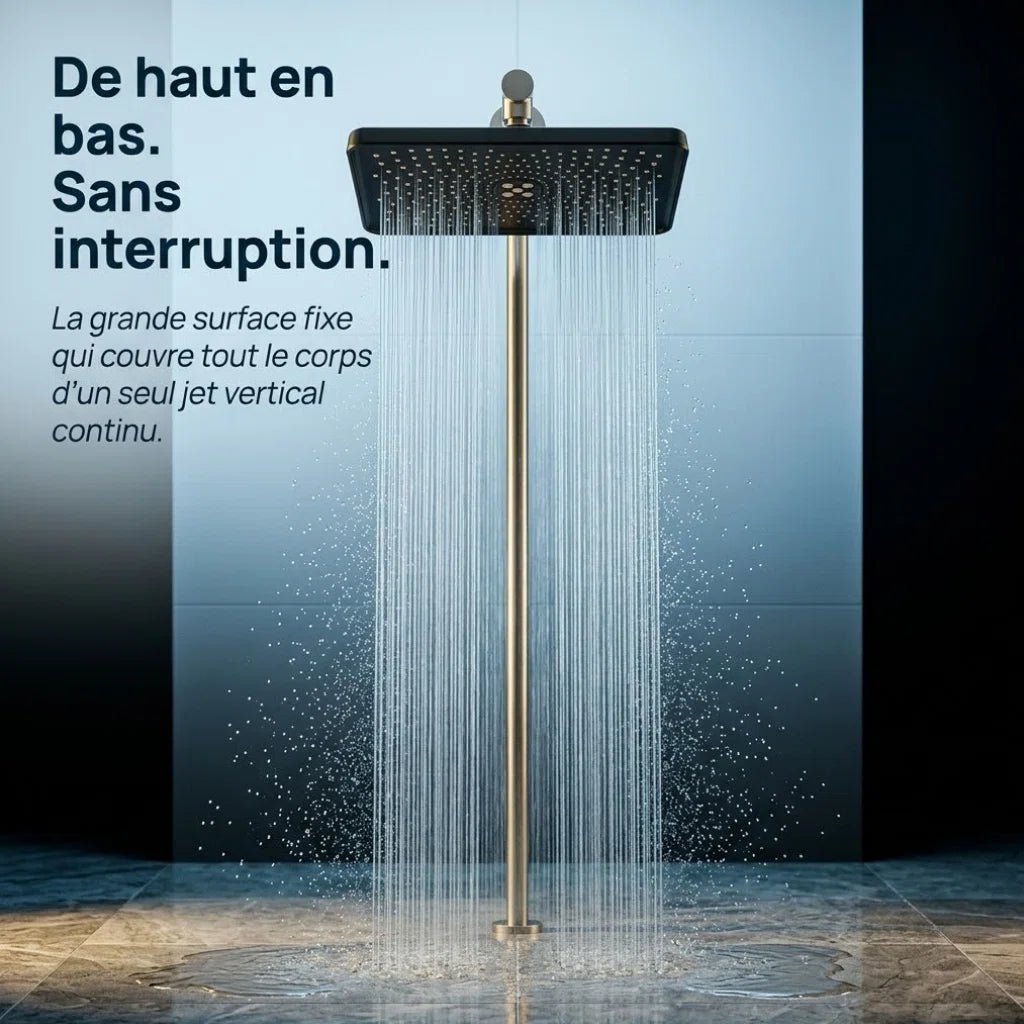 Pommeau de douche fixe haute pression - vue principale sur fond blanc
