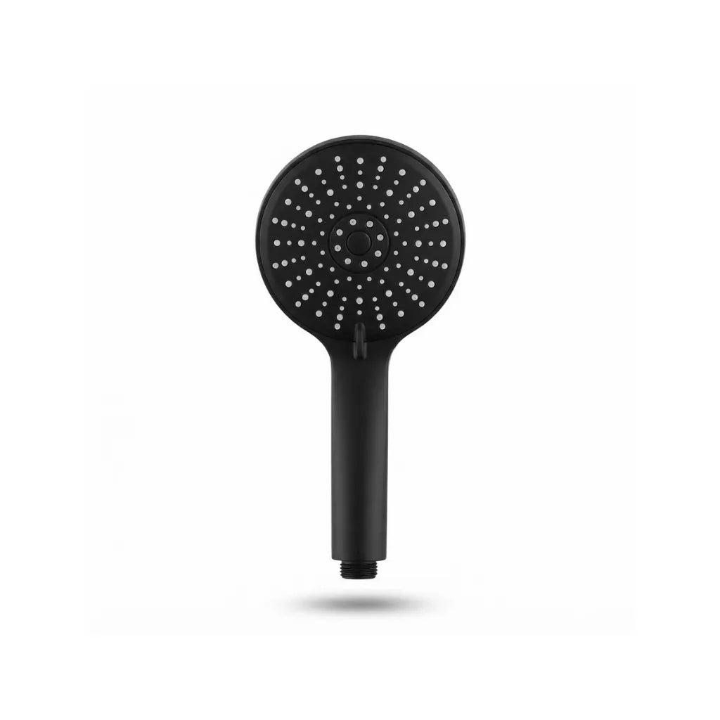 Pommeau de Douche Noir 5 Jets Booster - vue principale sur fond blanc